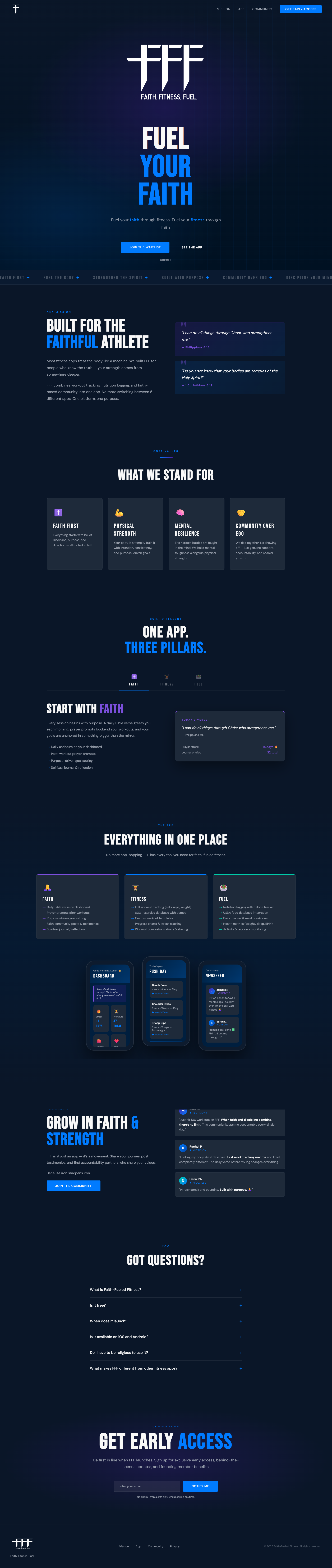 FFF website screenshot